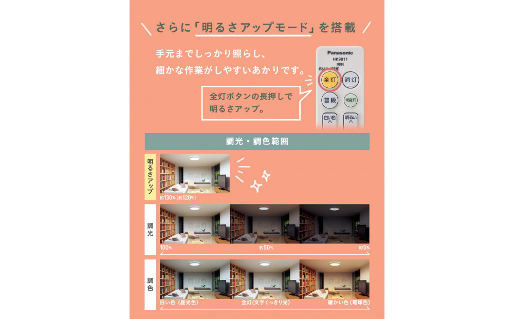 パナソニック【LGC31161K】 LEDシーリングライト　調光・調色タイプ　スタンダード