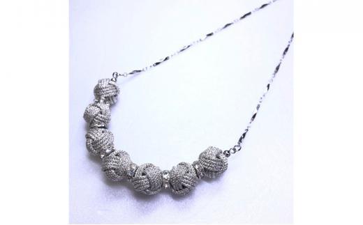 【伊賀組紐】ネックレスロンデル 【銀】