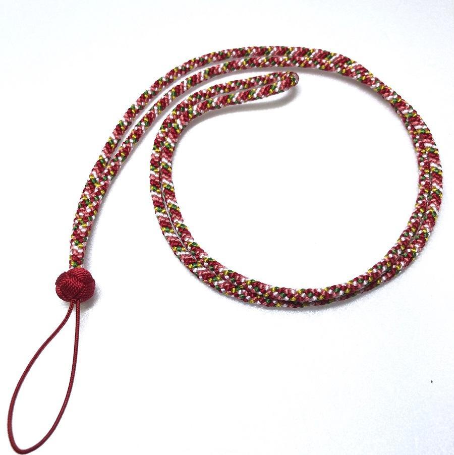 組紐ネックストラップ丸組3