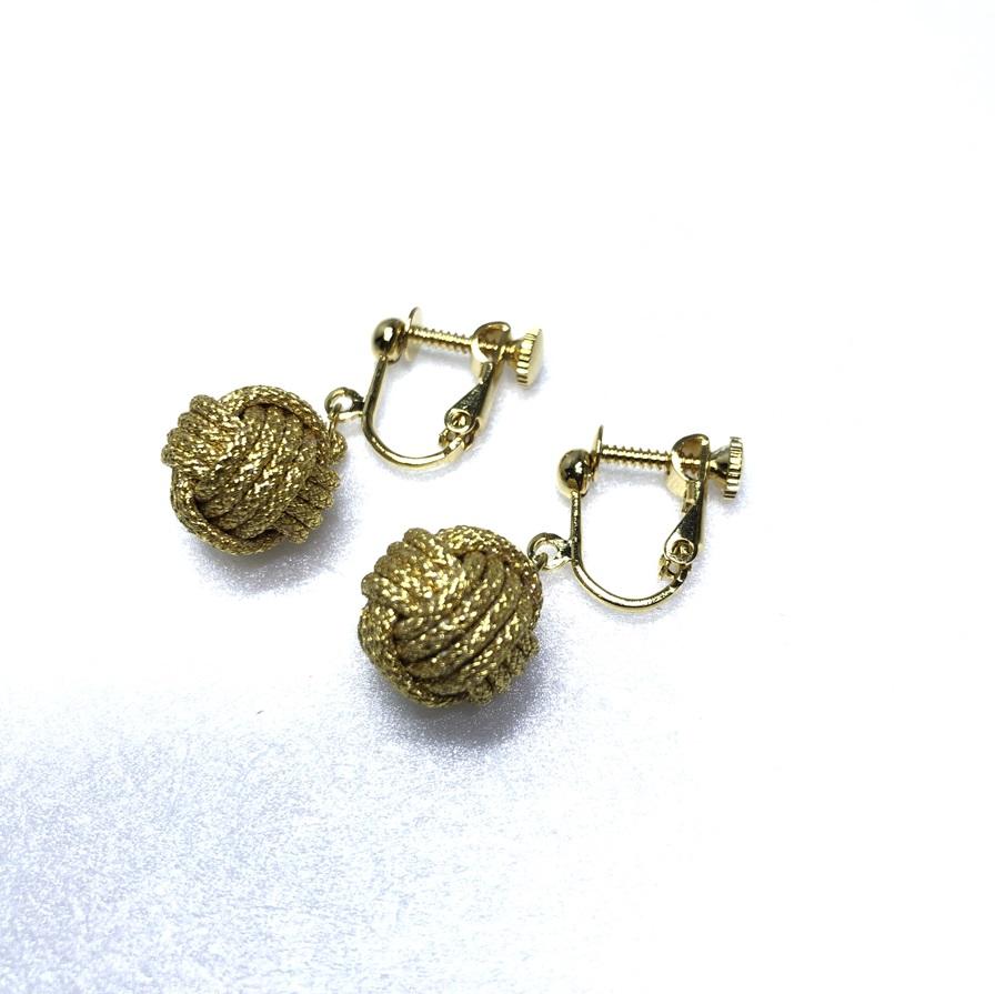 組紐イヤリングモンキー金