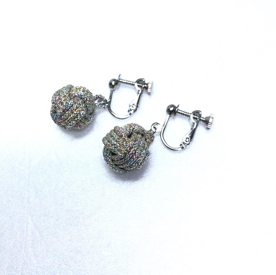 組紐イヤリングモンキー八千代銀