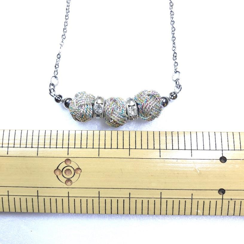 組紐ネックレスミニ小田巻3個八千代銀