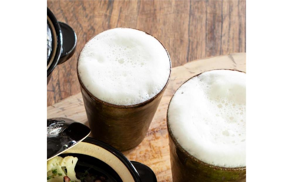 長谷園 伊賀焼 ビアマグ炭焼ペアギフト　大