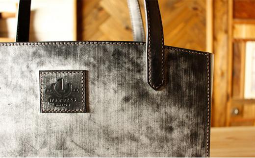 英国製ブライドルレザーのファスナートートバッグ