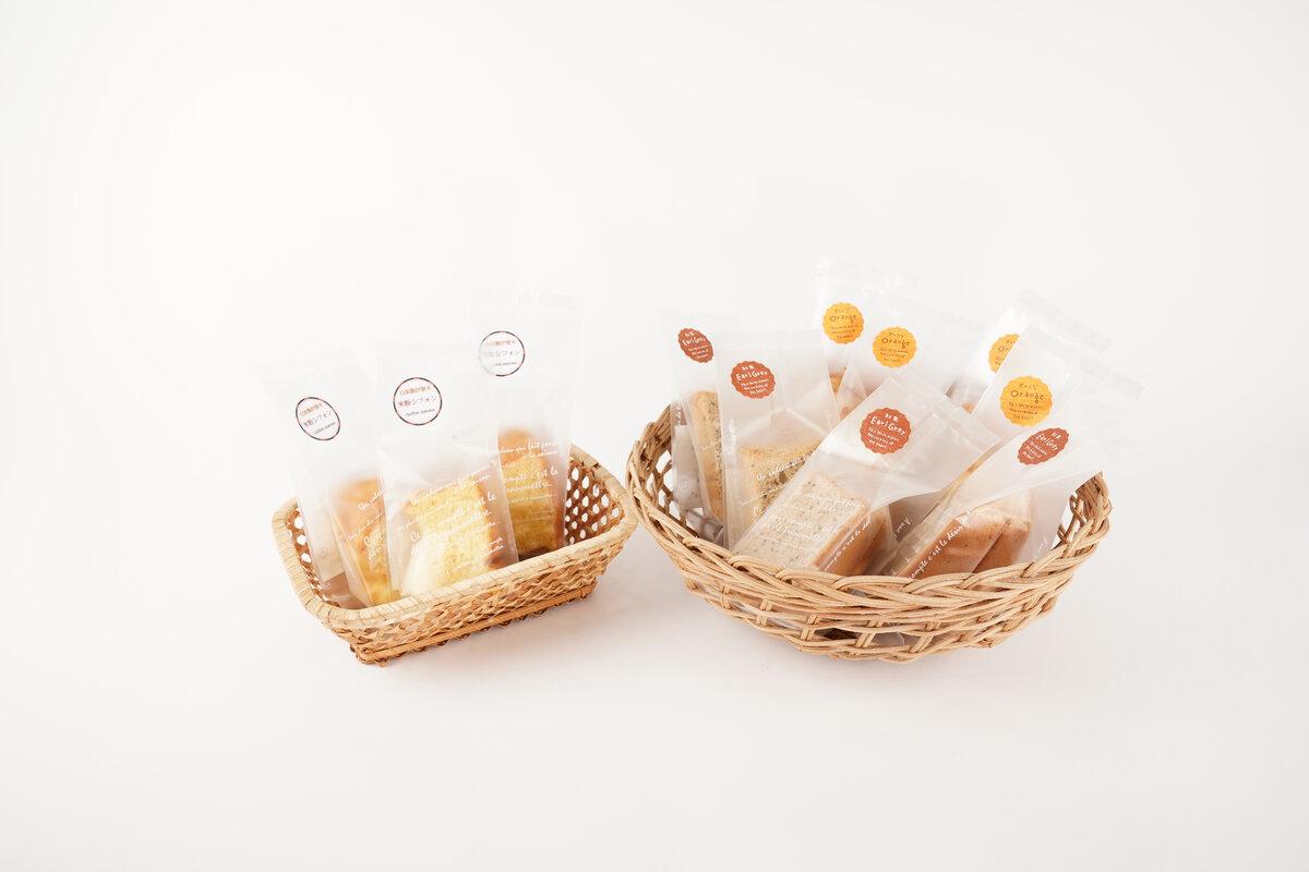 伊賀米コシヒカリ米粉シフォンケーキとシフォンケーキ 11個アソート詰合せ（おまかせ）