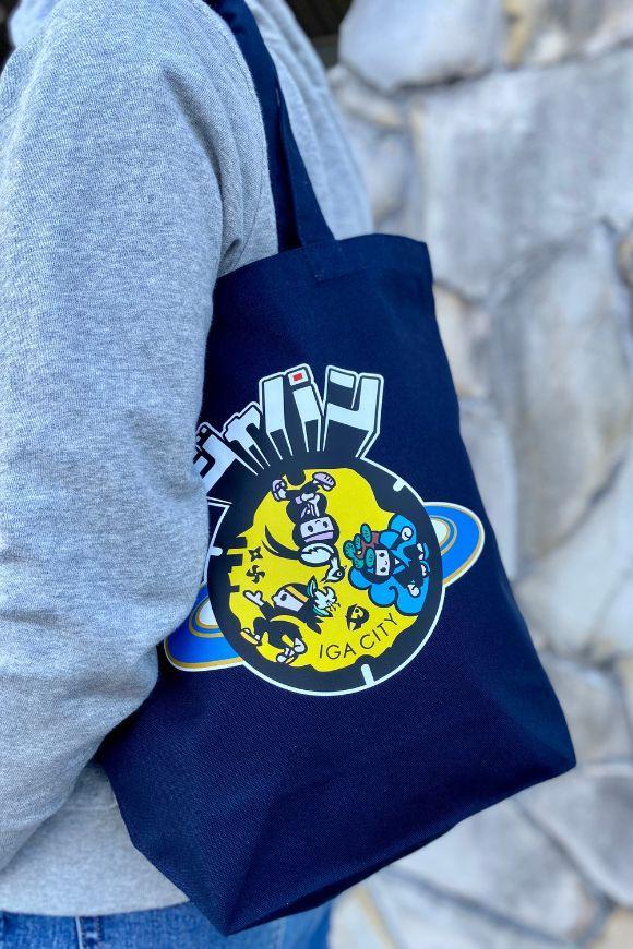 伊賀市 マンホール トートバッグ  ネイビー