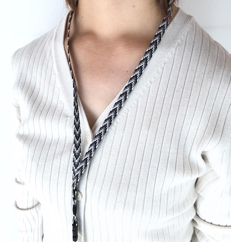 組紐 クリップ付 ネックストラップ５