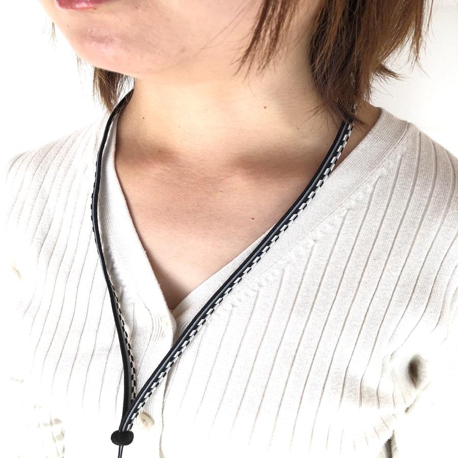 組紐ネックストラップゆるぎ組 矢絣柄５