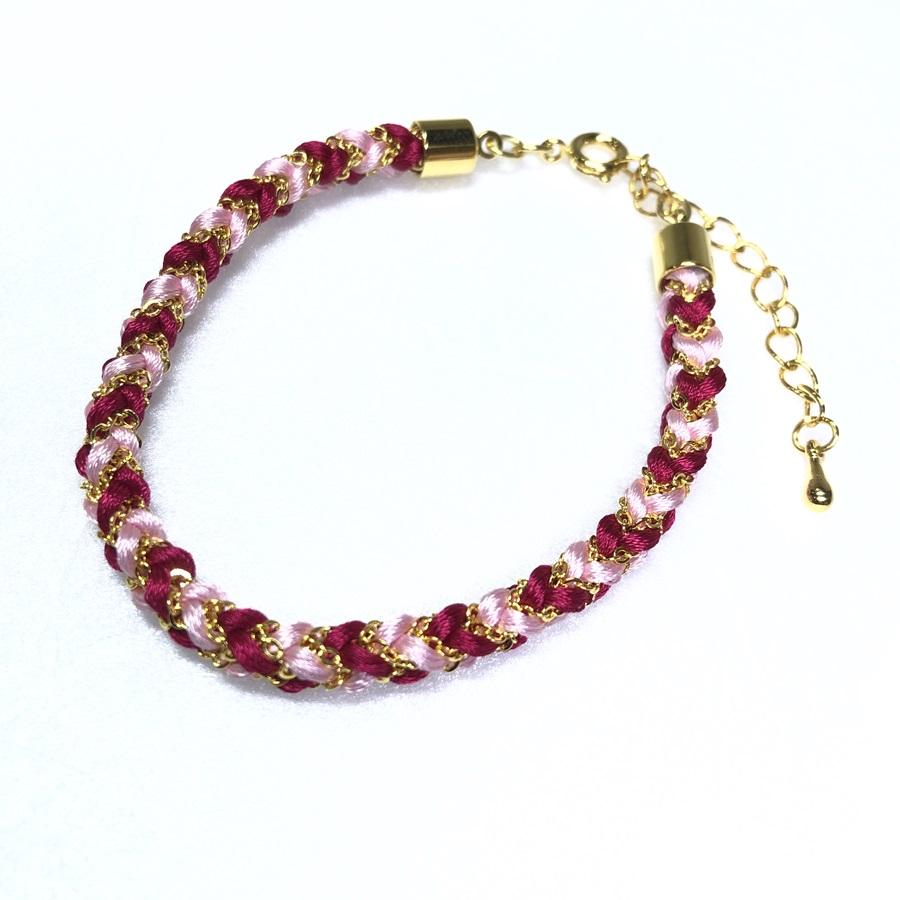 組紐ブレスレット角杉組鎖入２