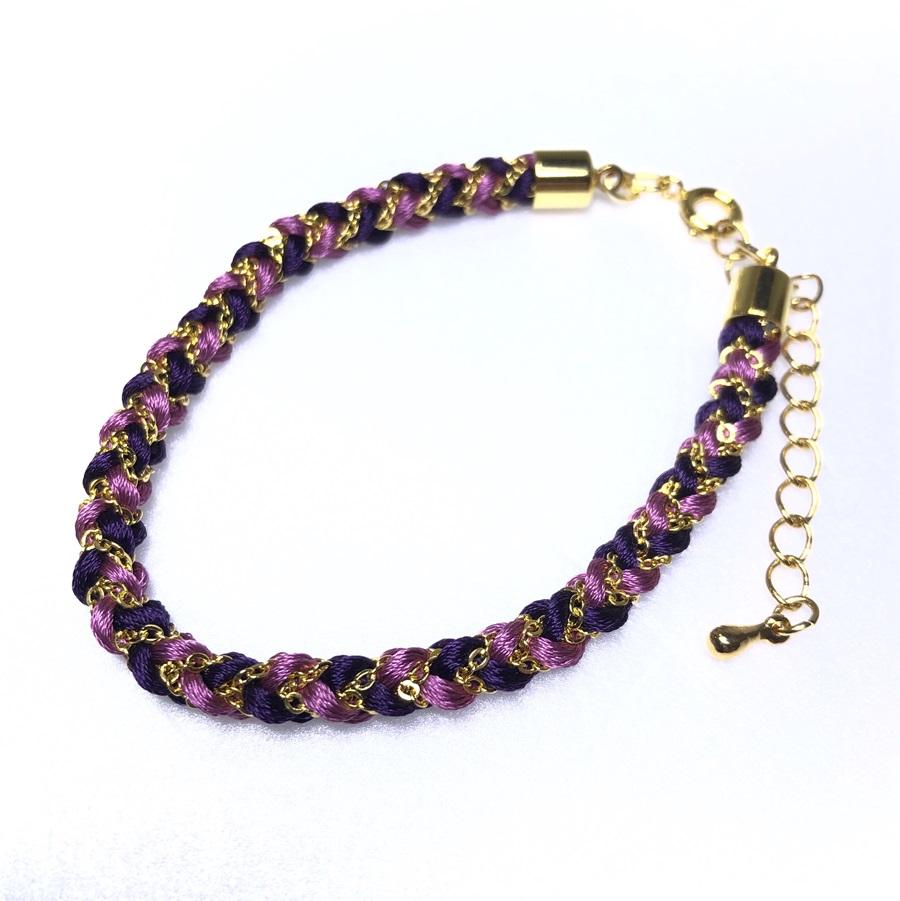 組紐ブレスレット角杉組鎖入４