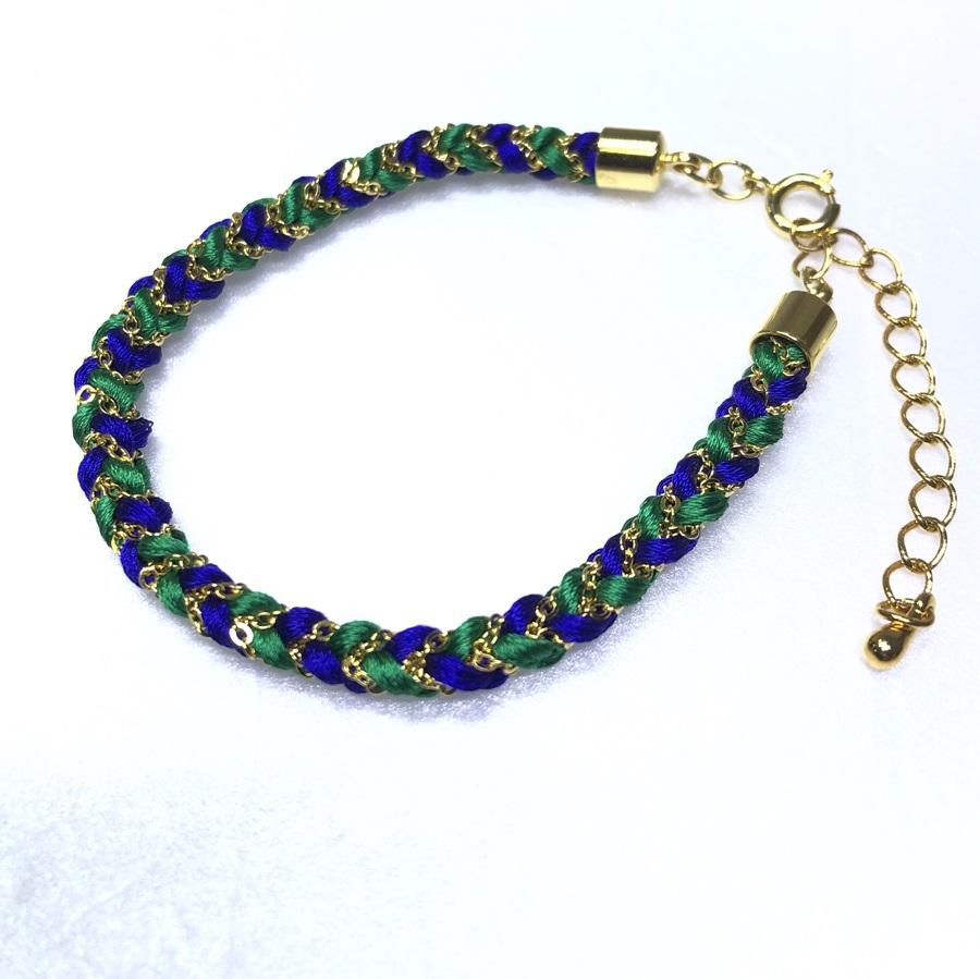 組紐ブレスレット角杉組鎖入５