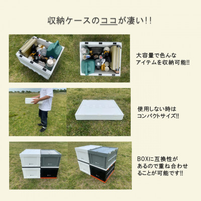 折畳式コンテナBOX ホワイト×ホワイト 2個SET