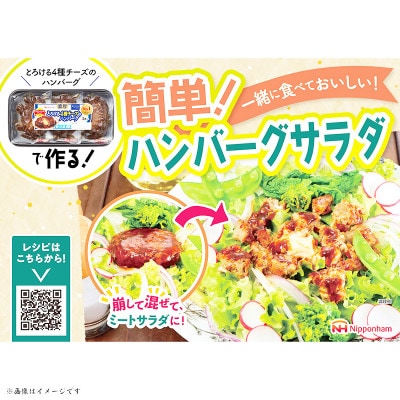 【ふるさと納税】 濃厚とろける4種チーズのハンバーグ3個入り×12パック  計36個 使い切り 小分【配送不可地域：離島】