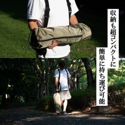 2WAY OUTDOORコット(KHAKI) ＆ PEANUT MAT (BLACK)
