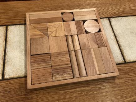 JU-02 国産木材 手づくり 木のおもちゃ (積み木)