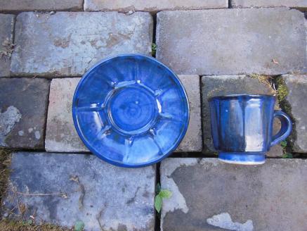 IG-02　「呉須」八面コーヒーカップとソーサー いろは窯