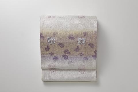 SG-08　御山杉染め　袋帯　葡萄唐草二釜文　「お仕立（帯芯付き）」