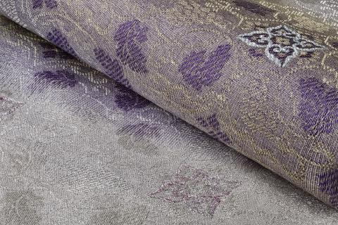 SG-08　御山杉染め　袋帯　葡萄唐草二釜文　「お仕立（帯芯付き）」