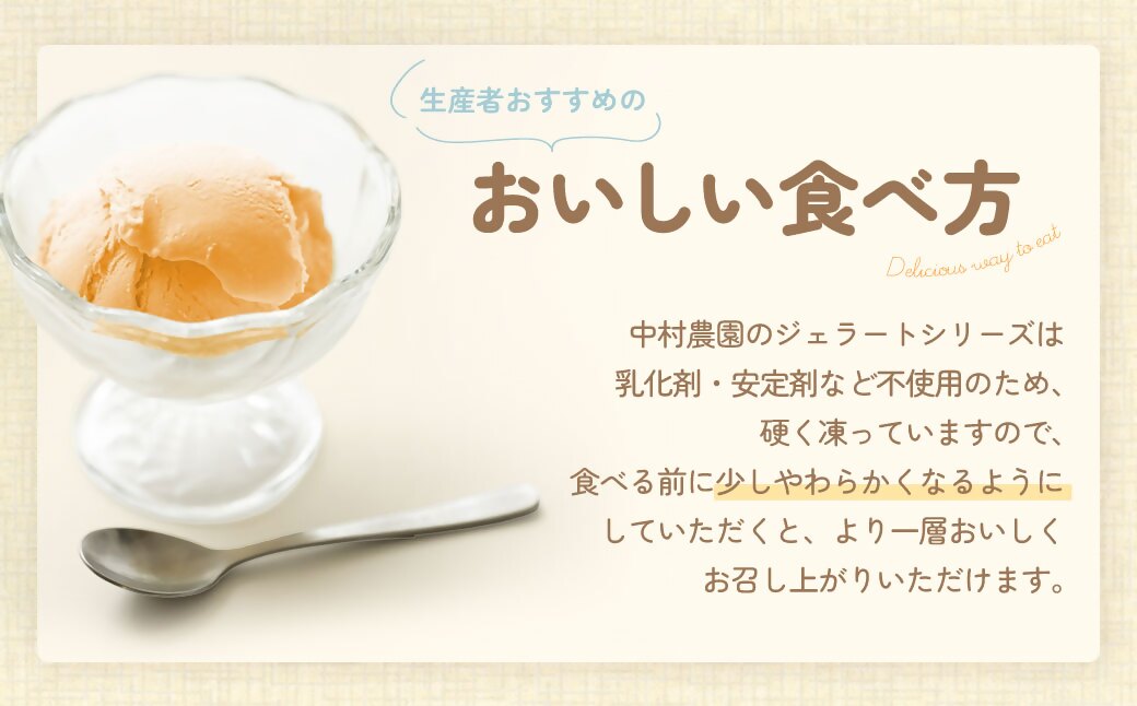 NN-06　安心安全な無添加柿ジェラート3種詰め合わせ（農家の休日）
