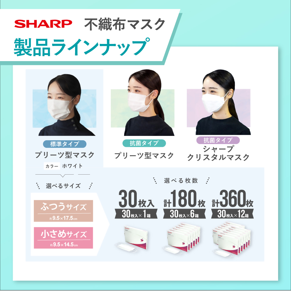 シャープ製 不織布マスク ふつう サイズ 50枚入 MA-1050 | 日本製 国産 シャープ SHARP sharp 不織布 マスク ますく プリーツ型 飛沫 対策 日用品 おすすめ 人気 普通 標準 白 三重県 多気町 SH-26