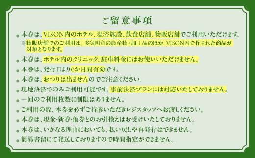 日本最大級の商業リゾート VISON 施設利用券 3,000円分 ／ ヴィソン 三重県多気町 ギフト券 ギフト 贈答 宿泊券 補助券ホテル 補助券 ホテル 温泉 宿泊 食事 薬草湯 マルシェ 農産物 お伊勢参り ペット キャンピングカー アート アウトドア 体験 観光 旅行 子連れ 金券 リゾート感謝券 BBQ 伊勢 近畿 東海 国内 三重県 多気町 VT-01