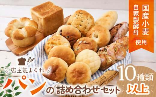 店主気まぐれ「パン」の詰め合わせセット 10種類以上 国産小麦 国産 自家製酵母 パン詰め合わせ 三重県 多気町 NT-01