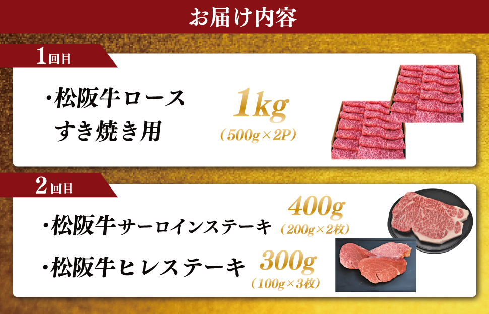 松阪牛 定期便  全5回 友屋本店 すき焼き ステーキ 焼肉 極上の柔らかさ 柔らかい 霜降り ブランド牛 国産 冷凍 ロース リブロース 焼きしゃぶ 牛肉 和牛 松坂牛 三重県 A4 A5 NT11