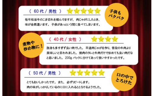 家庭用 松阪牛 小間切れ 200g×3P [2026年3月以降順次発送]  肉 牛 牛肉 和牛 ブランド牛 高級 国産 冷凍 ふるさと 人気 小間切れ コマ切れ コマ 焼肉 肉じゃが 牛丼 I90