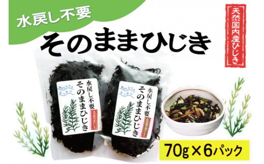 【伊勢丸い水産】 簡単！！ そのまま ひじき 6個パック サラダ マリネ かき揚げ 天ぷら 和え物 煮物 ドライパック 小分け 手軽 時短 戻し不要 ミネラル 栄養 鉄分