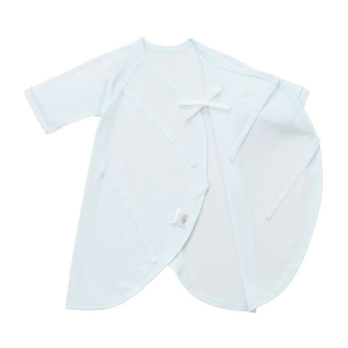 ミキハウス ピュアベールフライス肌着セット（ブルー） / ピュアベール フライス素材 肌着 セット 吸水性 耐久性 日本製 抗菌抗ウイルス加工 ギフト 贈答用 三重県 大台町 (428)