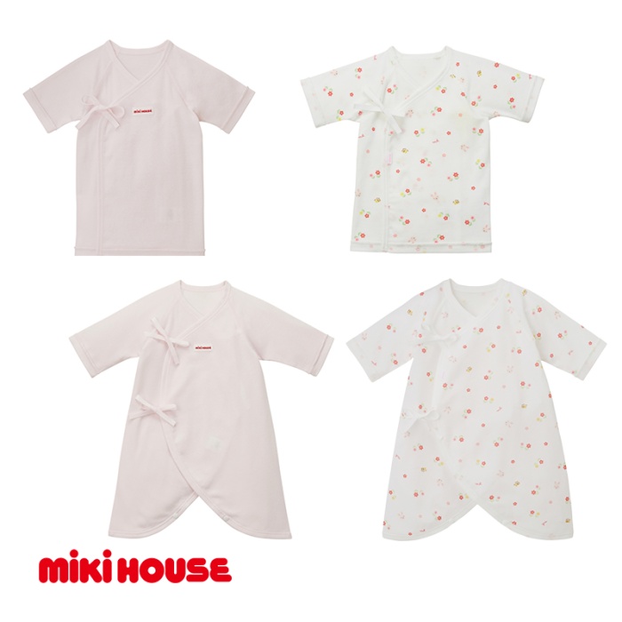 ミキハウス ピュアベールフライス肌着セット（ピンク） / ピュアベール フライス素材 肌着 セット 吸水性 耐久性 日本製 抗菌抗ウイルス加工 ギフト 贈答用 三重県 大台町 (427)