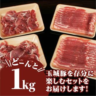 玉城豚小間切れ・バラスライスセット 1kg(250g×4パック)