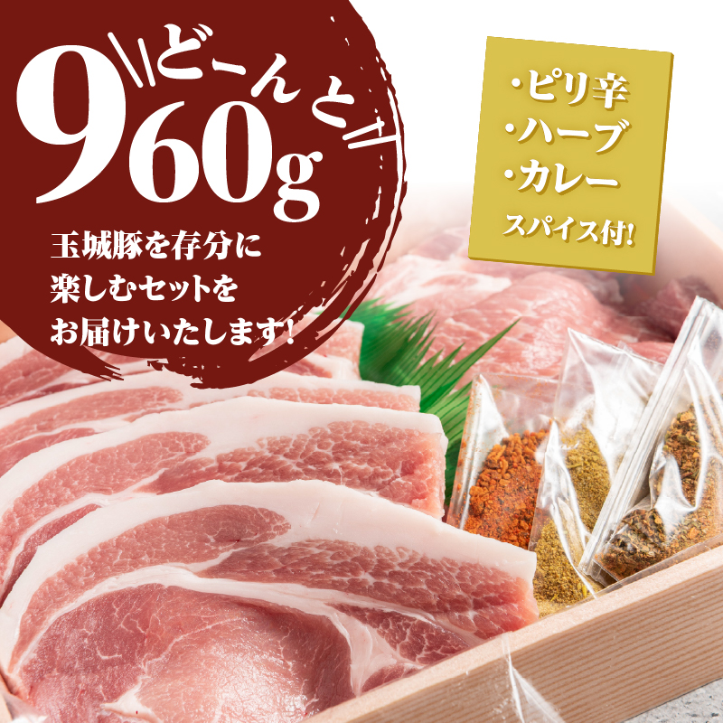玉城豚とんてき・スパイスステーキセット 960g