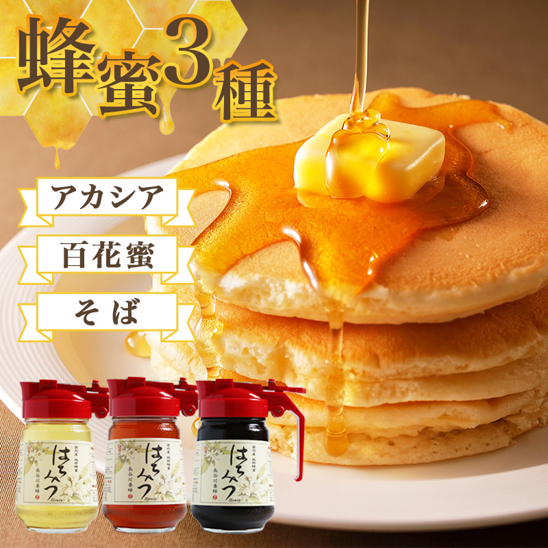 国産 はちみつ 百花 アカシア そば 300g ワンタッチボトル × 3本セット 計900g 長谷川養蜂 瓶 希少 純粋はちみつ ハチミツ 蜂蜜 honey 蜜 ヨーグルト 朝食 ハニー 希少 蜂蜜 三重県 南伊勢町 伊勢志摩