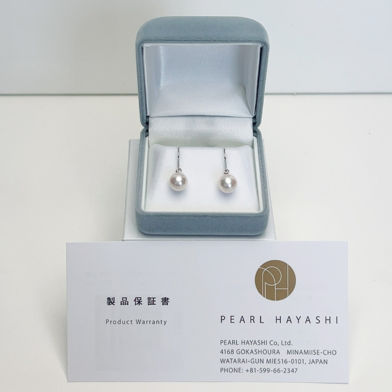 真珠 ピアス 7mm pt900 pt850 プラチナ アコヤ真珠 アクセサリー ファッション ジュエリー akoya パール フォーマル カジュアル プレゼント ギフト 贈り物 贈答品 お祝い 誕生日 記念日 冠婚葬祭 慶事 弔事 結婚式 卒業式 入学式 国産 三重県 伊勢 志摩 南伊勢町 / パールハヤシ プラチナアコヤ真珠7ミリぶら下がりピアス
