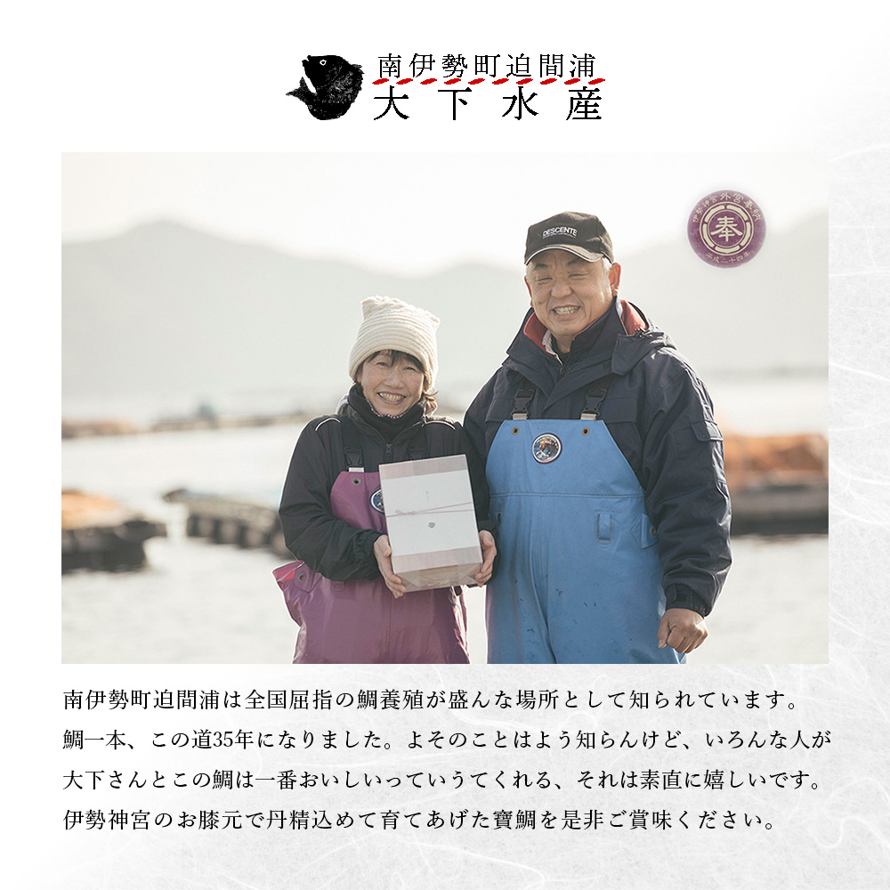 お茶漬け 鯛茶漬け 2袋（4人前) 真鯛 鯛 マダイ タイ 冷蔵 真空パック お手軽 漬け丼 海鮮丼 海鮮 海の幸 時短 簡単 お手軽 人気 惣菜 魚介 魚 加工品 ギフト 贈答 大下水産 三重県 南伊勢 伊勢 志摩 寶鯛の鯛茶漬け