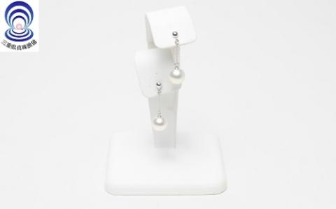 三重ブランド アコヤ真珠 7.5ミリ ぶらさがりピアス WG ／ 三重県真珠養殖漁業協同組合 パール アクセサリー 南伊勢町 伊勢志摩