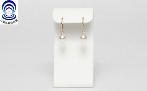 三重ブランド　アコヤ真珠　7.0ミリ～7.5ミリ　フックピアス　K18YG／パール　アクセサリー　南伊勢町　伊勢志摩