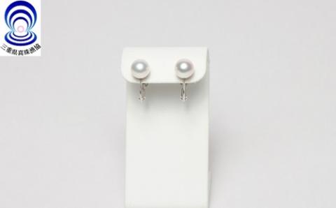 三重ブランド　アコヤ真珠　8.0ミリ～8.5ミリ　イヤリング　K14WG／パール　アクセサリー　南伊勢町　伊勢志摩