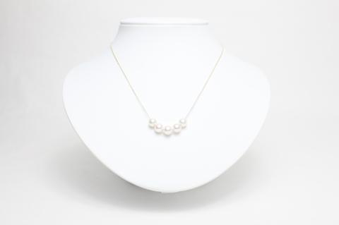 三重ブランド アコヤ真珠 6.0ﾐﾘ～7.5ﾐﾘ スルーペンダント 5個付 ／ 三重県真珠養殖漁業協同組合 パール アクセサリー 南伊勢町 伊勢志摩