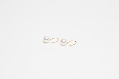 三重ブランド アコヤ真珠 7.0ﾐﾘ～7.5ﾐﾘ フックピアス ／ 三重県真珠養殖漁業協同組合 パール アクセサリー 南伊勢町 伊勢志摩