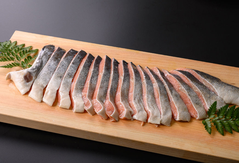 鮭問屋【塩白鮭】切身　天然〈約１kg〉