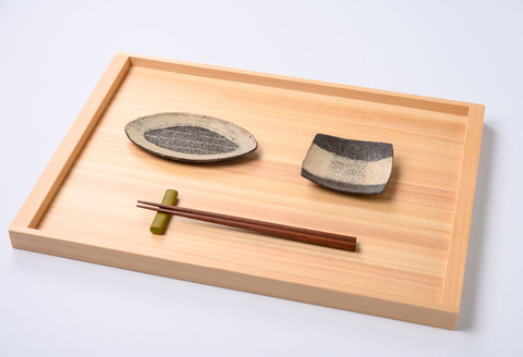 ウッドメイクキタムラ「尾鷲ヒノキのトレイ(L)」