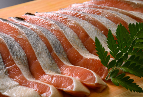 鮭問屋【塩白鮭】切身　天然〈約１kg〉