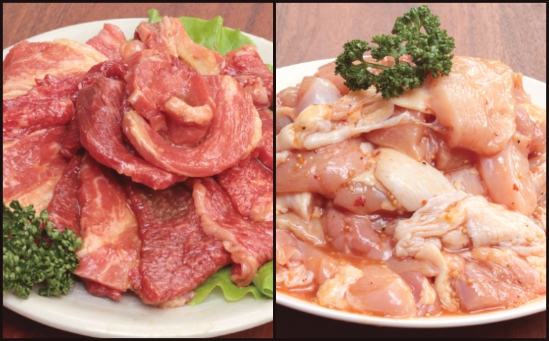 牛タレ仕込味付焼肉 300g×2パック&鶏味付焼肉 たれ味 400g×3パック 牛鶏合計1.8kgの焼肉セット【冷凍】 / 肉 牛肉 牛 鶏肉 小分け 味 焼き肉 焼肉【tnk206】