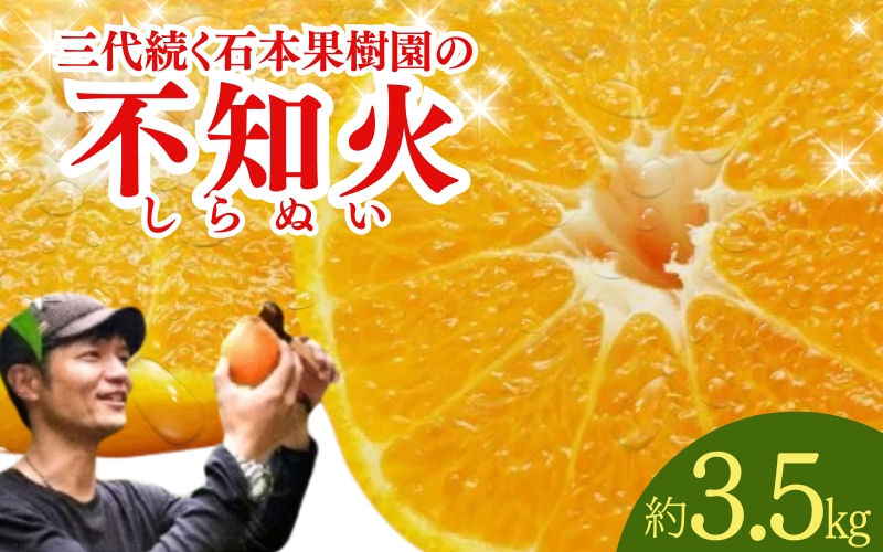 【先行予約】石本果樹園の美味しい 不知火 約3.5kg 8～12玉前後【2026年2月初旬から2月下旬までに順次発送】【min002B】