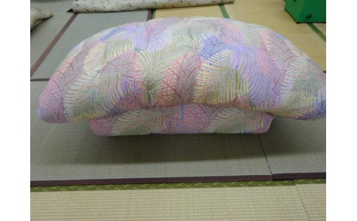 極上純綿　もめん布団　掛敷セット　(ジャワ柄・赤)【CW78W