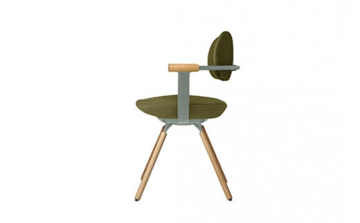 イトーキ『バーテブラ03』4本脚 回転座面 木製脚 KC張地：フ