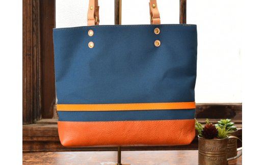 ハンドメイド　八幡帆布鞄トートバッグ・名入れ可能　Mサ