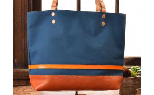 ハンドメイド　八幡帆布鞄トートバッグ・名入れ可能　Lサ